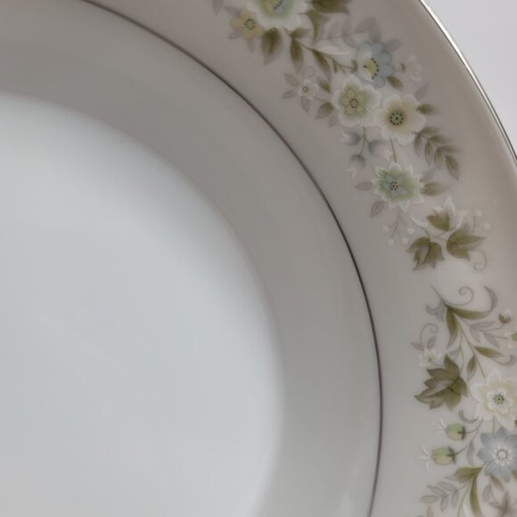Imperial China Wild Flower Serving Bowl White Green Blue & White Flowers 9 INCH - Picture 6 of 15
